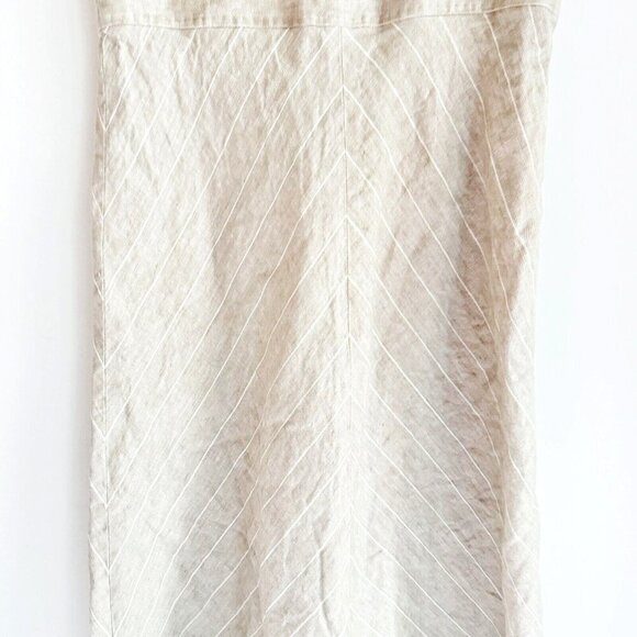 Max Mara Linen striped Sleeveless Midi Dress XS/S - Picture 10 of 11